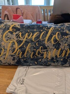 HARD TO FIND! PB Teen 'Expecto Patronum' Decorative Pillow - Navy Tie-Dye